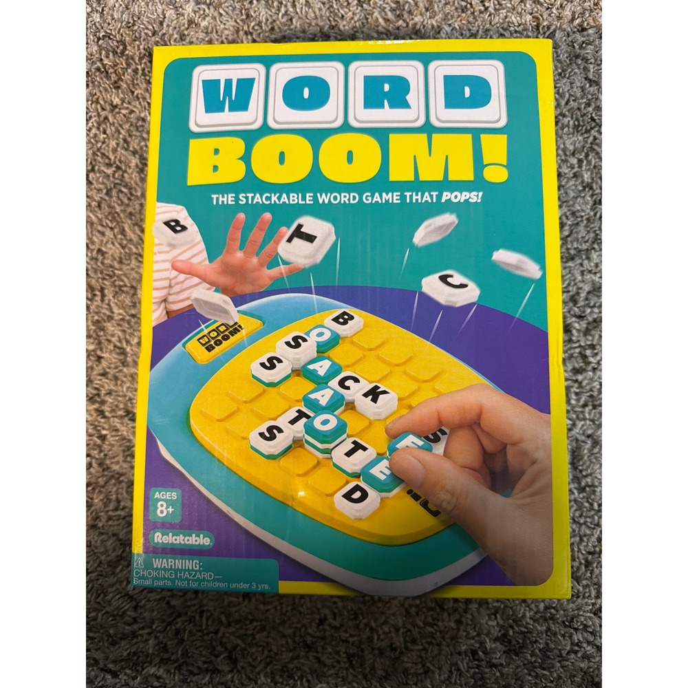 Relatable Word Boom Stackable Word Game That Pops Board Game Ages 8+ 2 Player